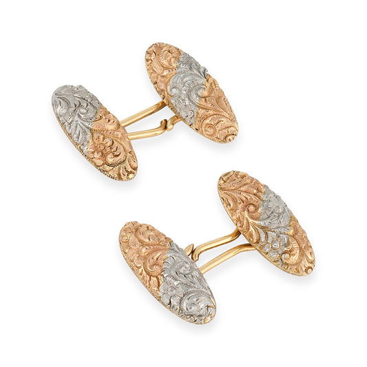 Antique 18ct Two Colour Gold Cufflinks - Wildsmith Jewellery