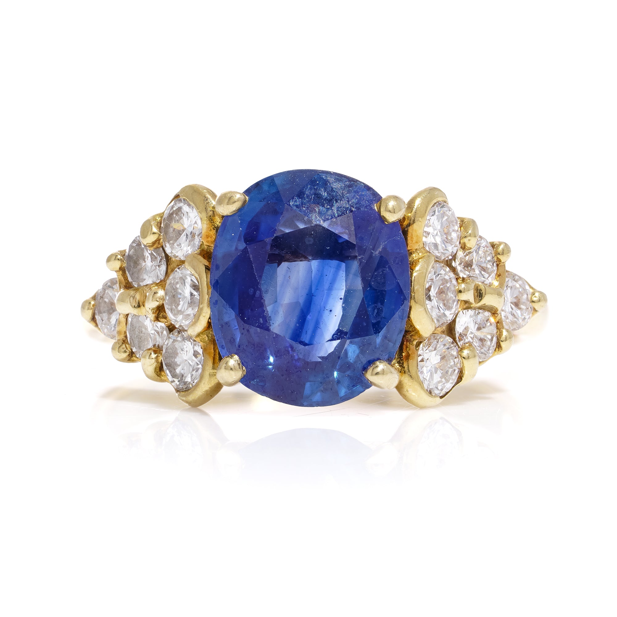 Sapphire & Diamond Ring, French - Wildsmith Jewellery