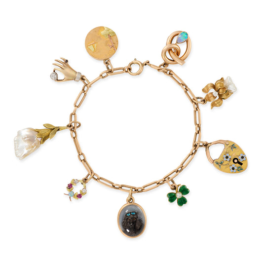 Antique Gold Charm Bracelet