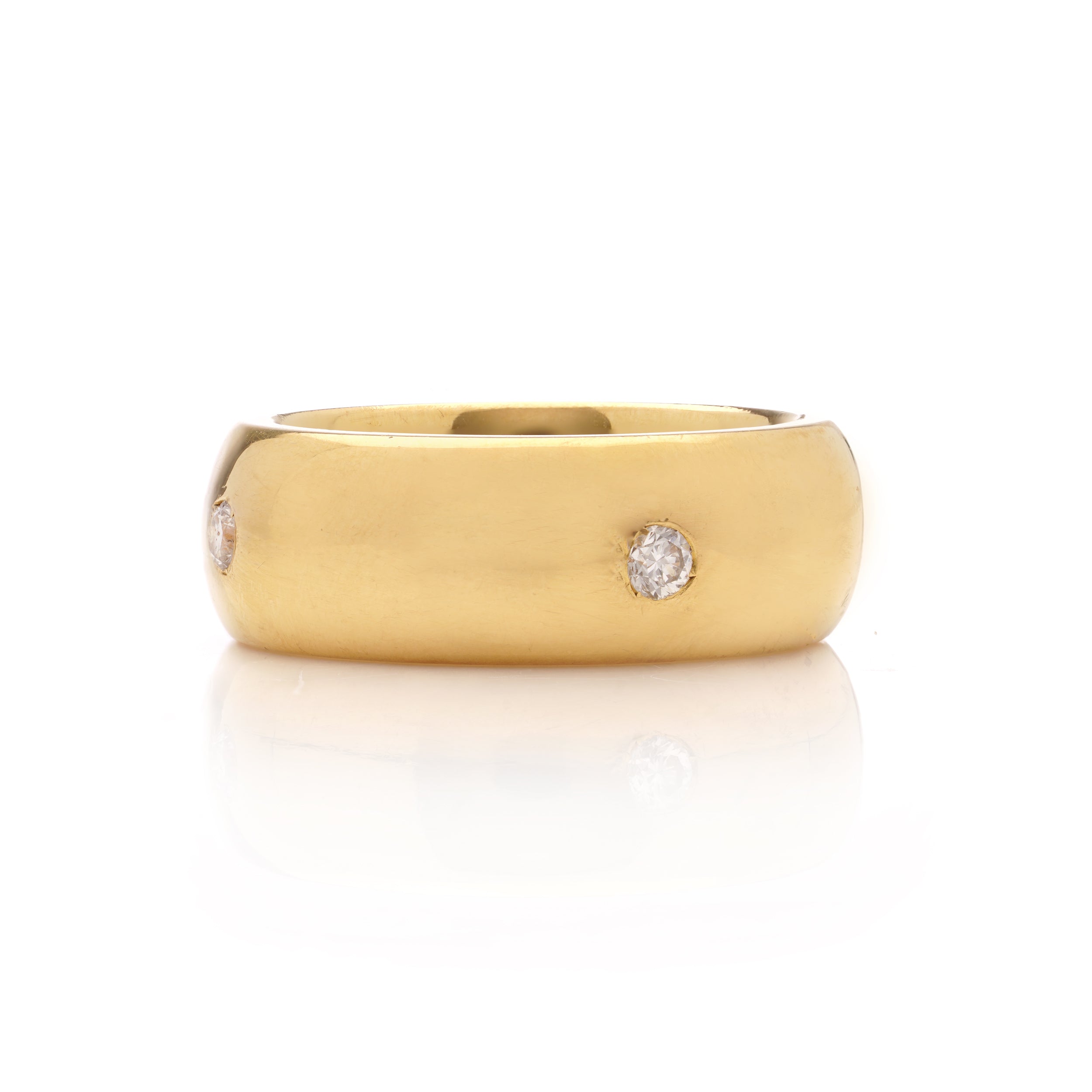 22ct Gold & Diamond Court Wedding Ring, 8.5mm - Wildsmith Jewellery