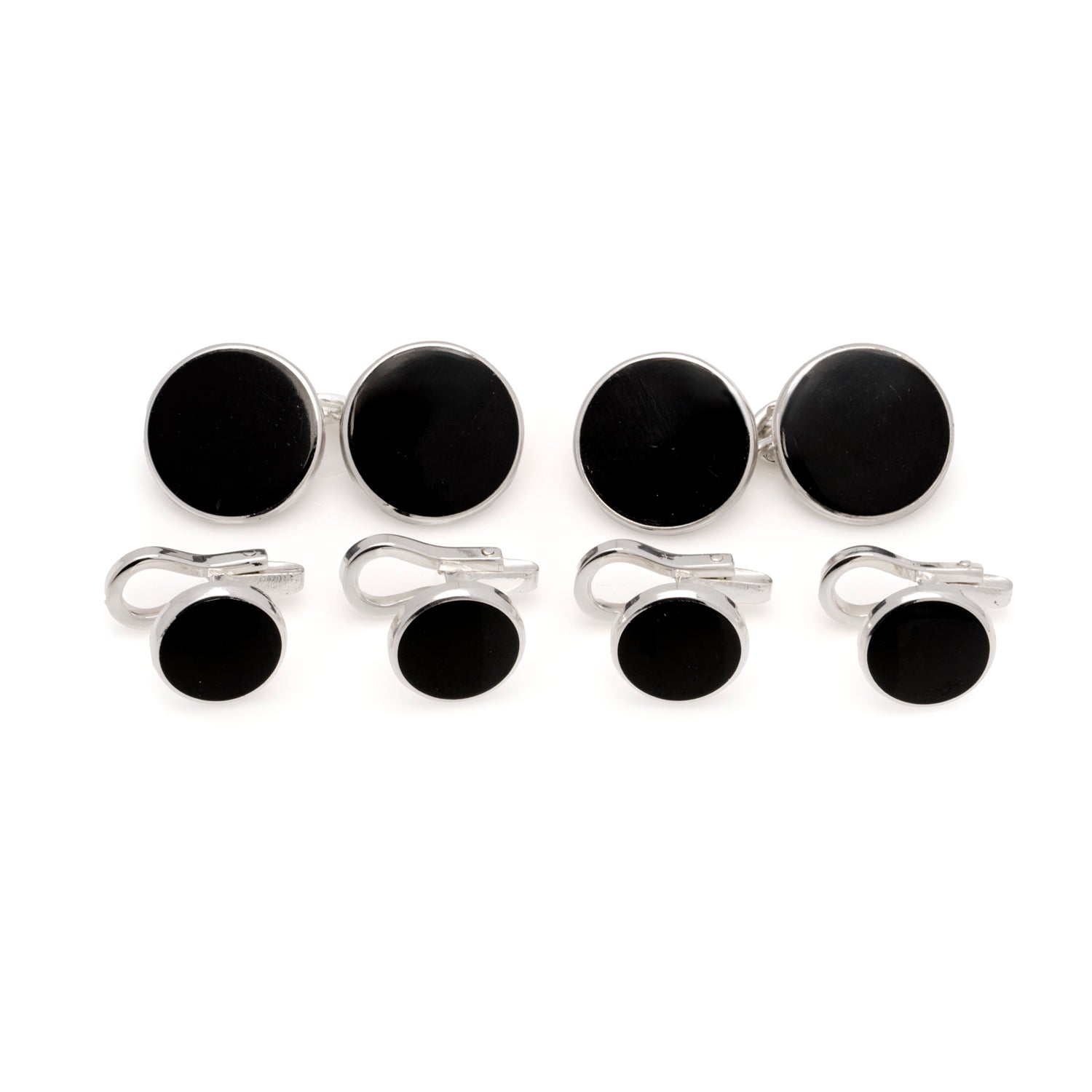 Enamel & Sterling Silver Round Dress Set - Wildsmith Jewellery