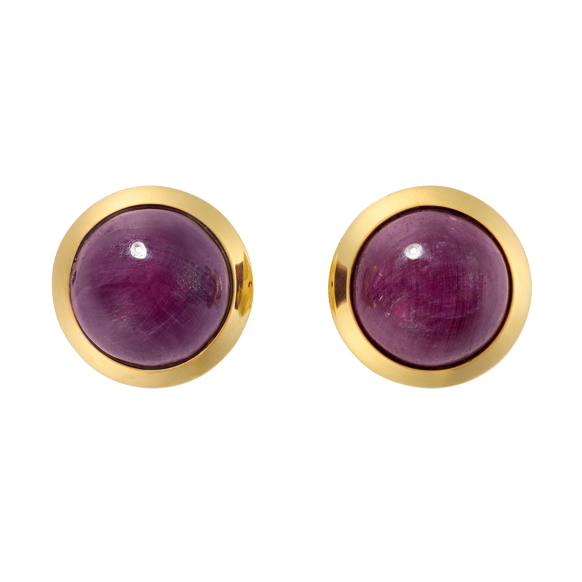 Vintage Ruby & 18ct Gold Earrings - Wildsmith Jewellery