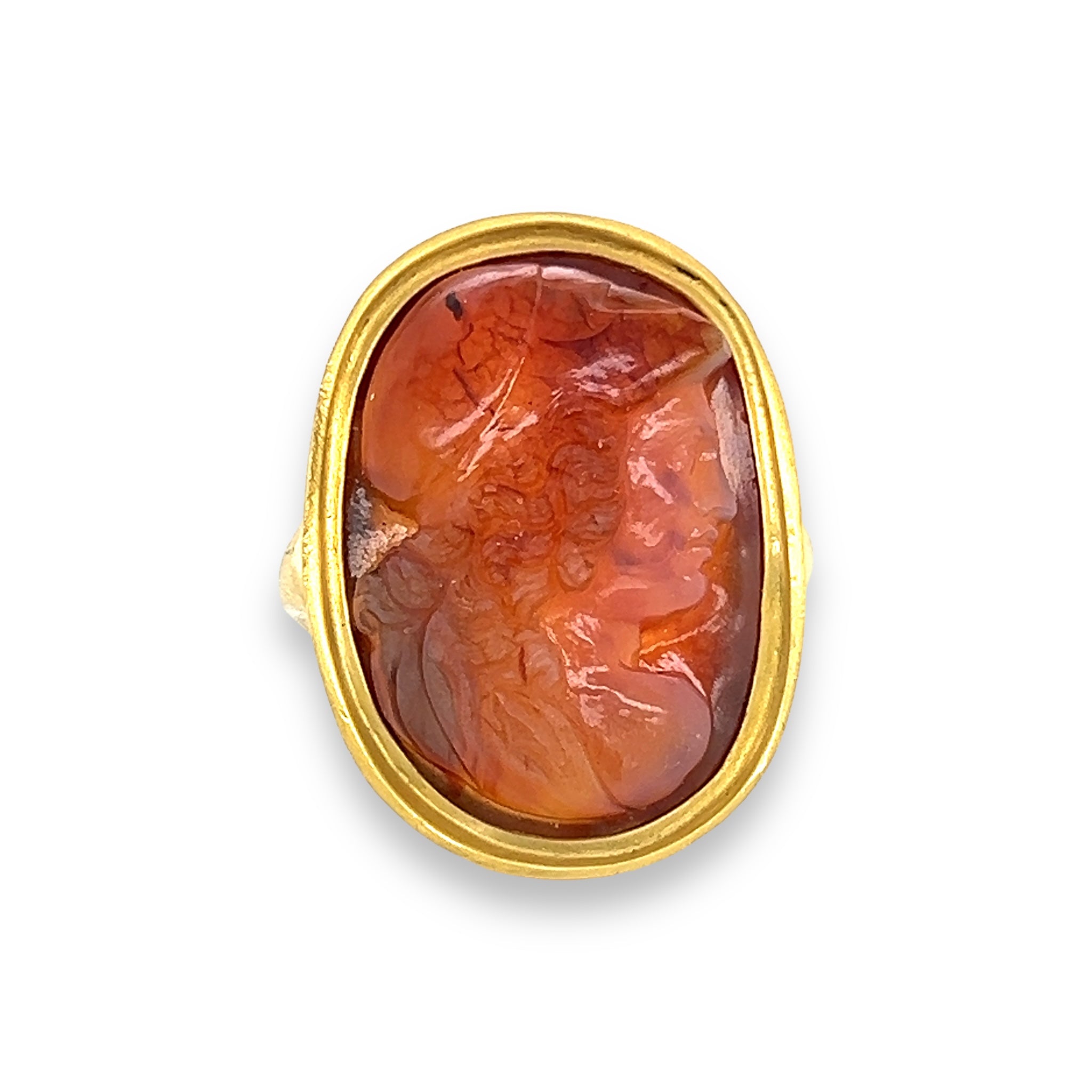 19th Century Gold and Agate Ring Depicting Ajax - Wildsmith Jewellery