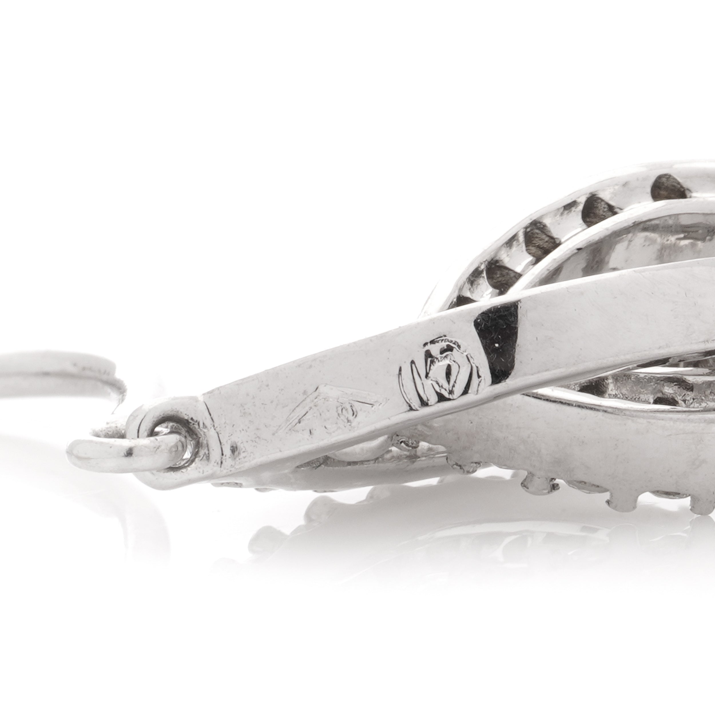 18ct White Gold & Diamond Drop Earrings - Wildsmith Jewellery