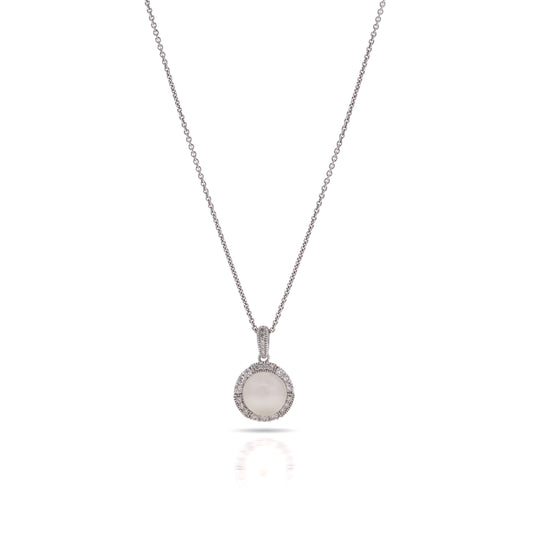Pearl & Diamond Cluster Pendant - Wildsmith Jewellery