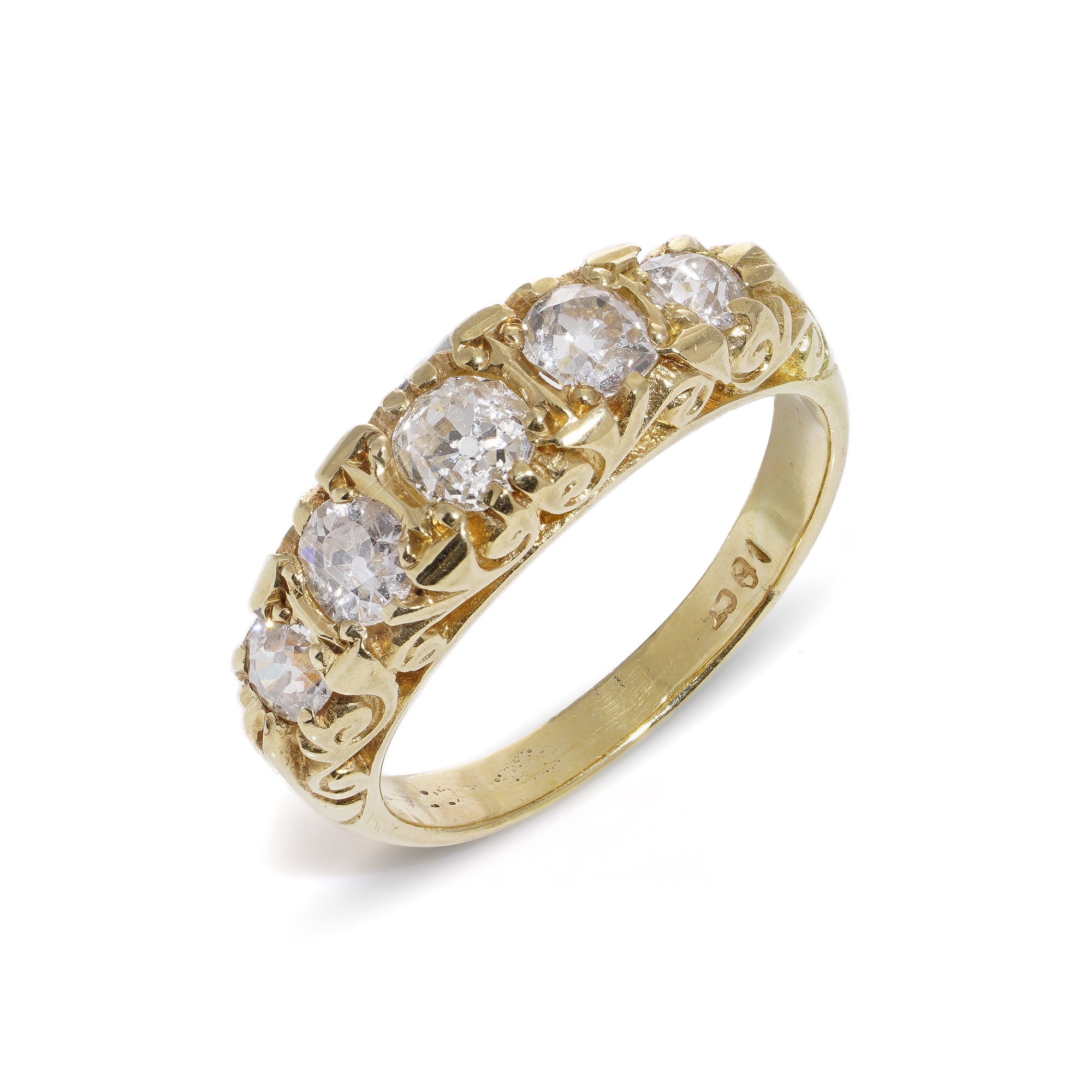Gold & Diamond Five Stone Ring - Wildsmith Jewellery