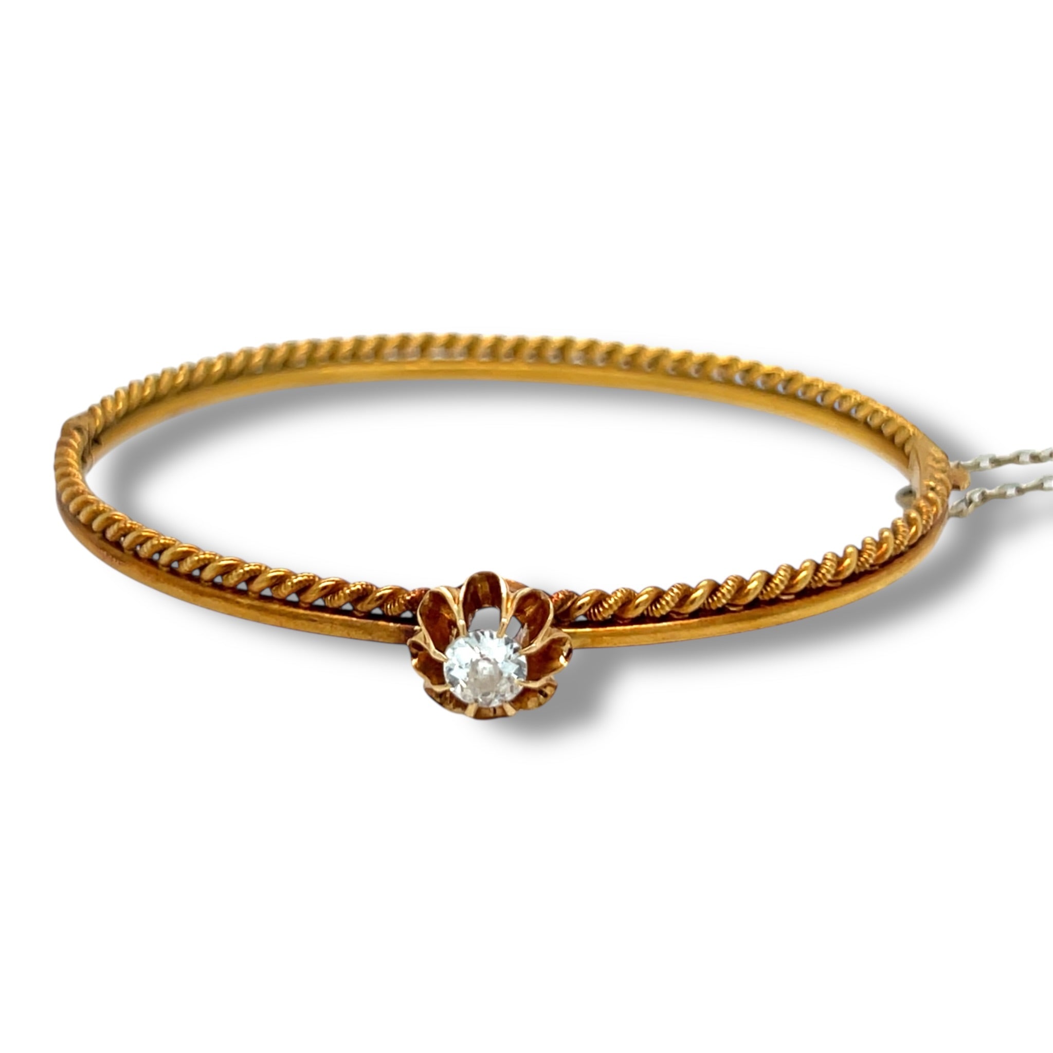 Victorian Old Mine Cut Diamond Bangle - Wildsmith Jewellery