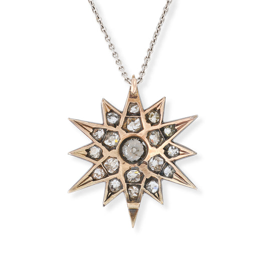 Antique Diamond Star Pendant - Wildsmith Jewellery