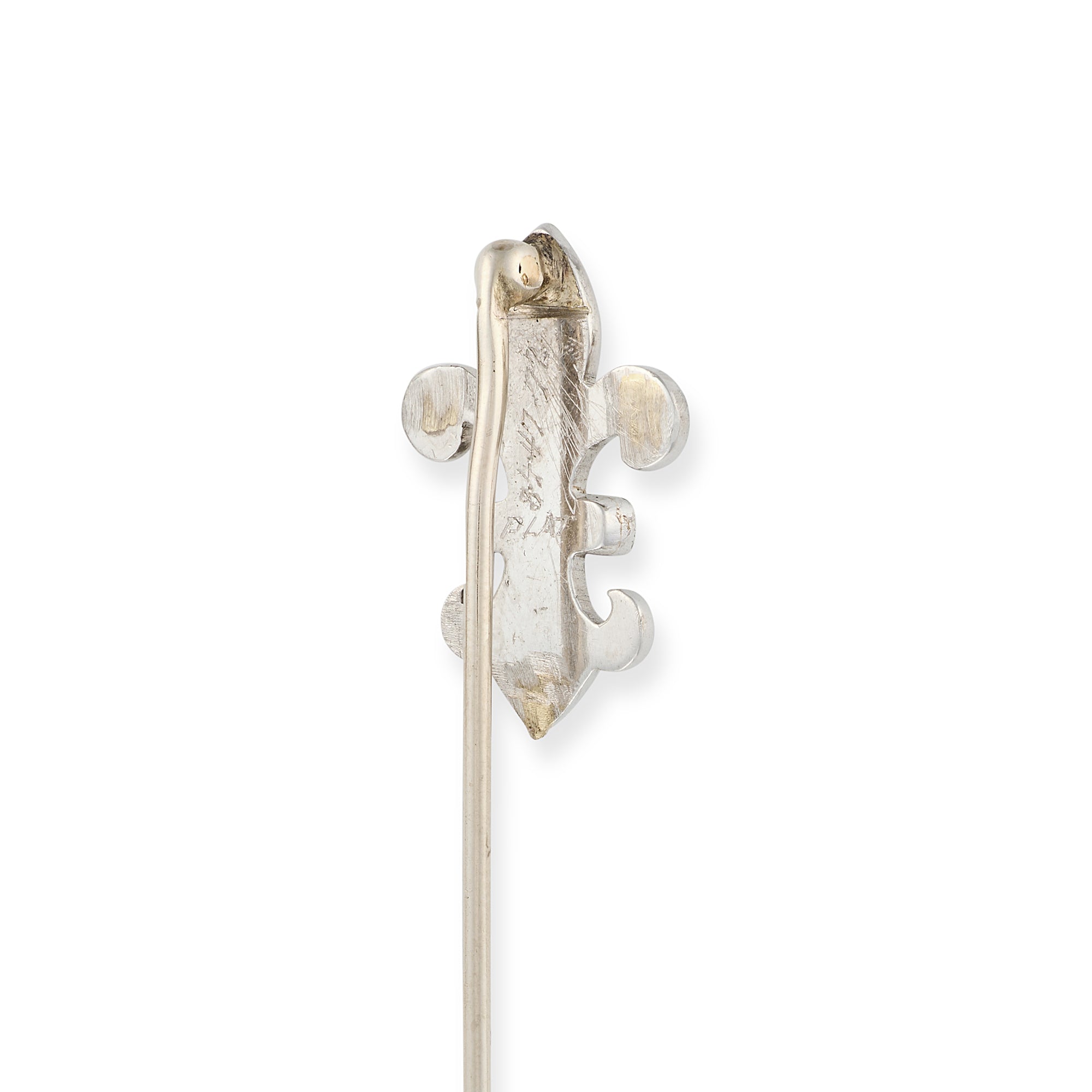 Sapphire & Diamond Fleur de Lis Stickpin - Wildsmith Jewellery