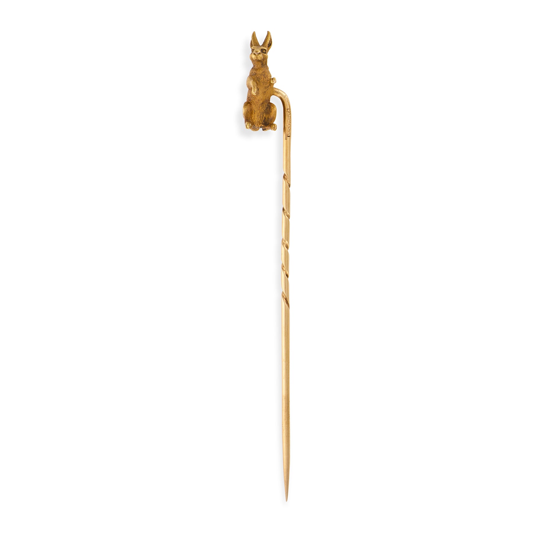 Antique Gold Hare Stickpin
