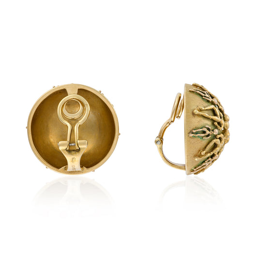 1970s Stuart Devlin “People” Earrings, 18ct Gold - Wildsmith Jewellery