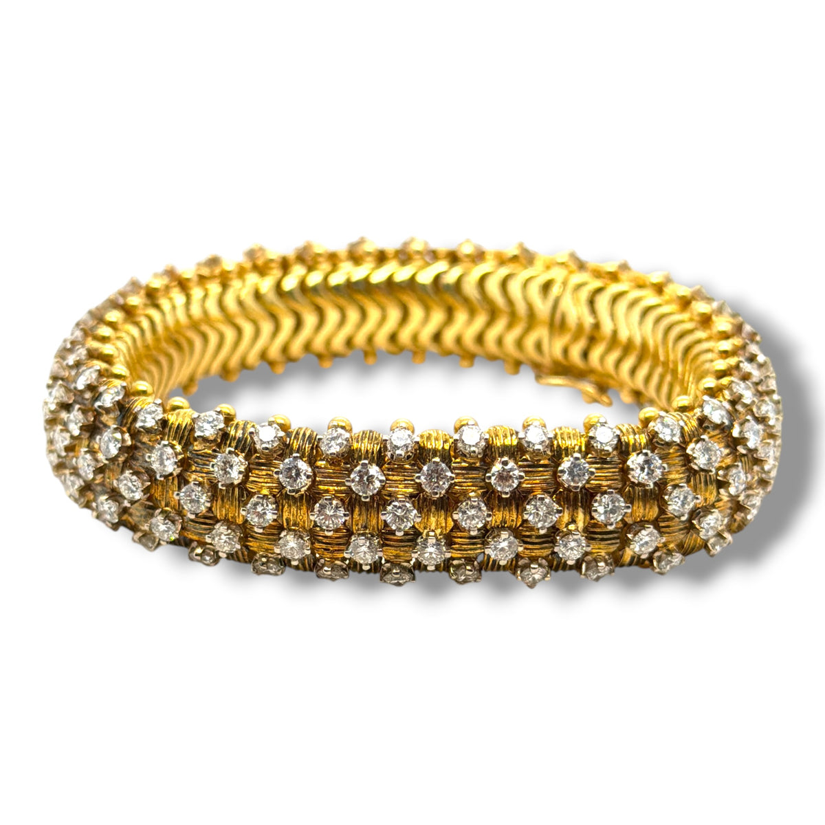 Vintage 18ct Gold 11.90ct Diamond Bracelet