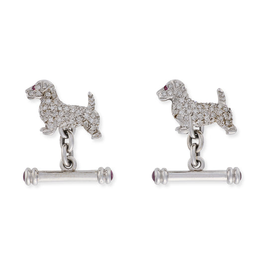 Diamond Dog Cufflinks - Wildsmith Jewellery