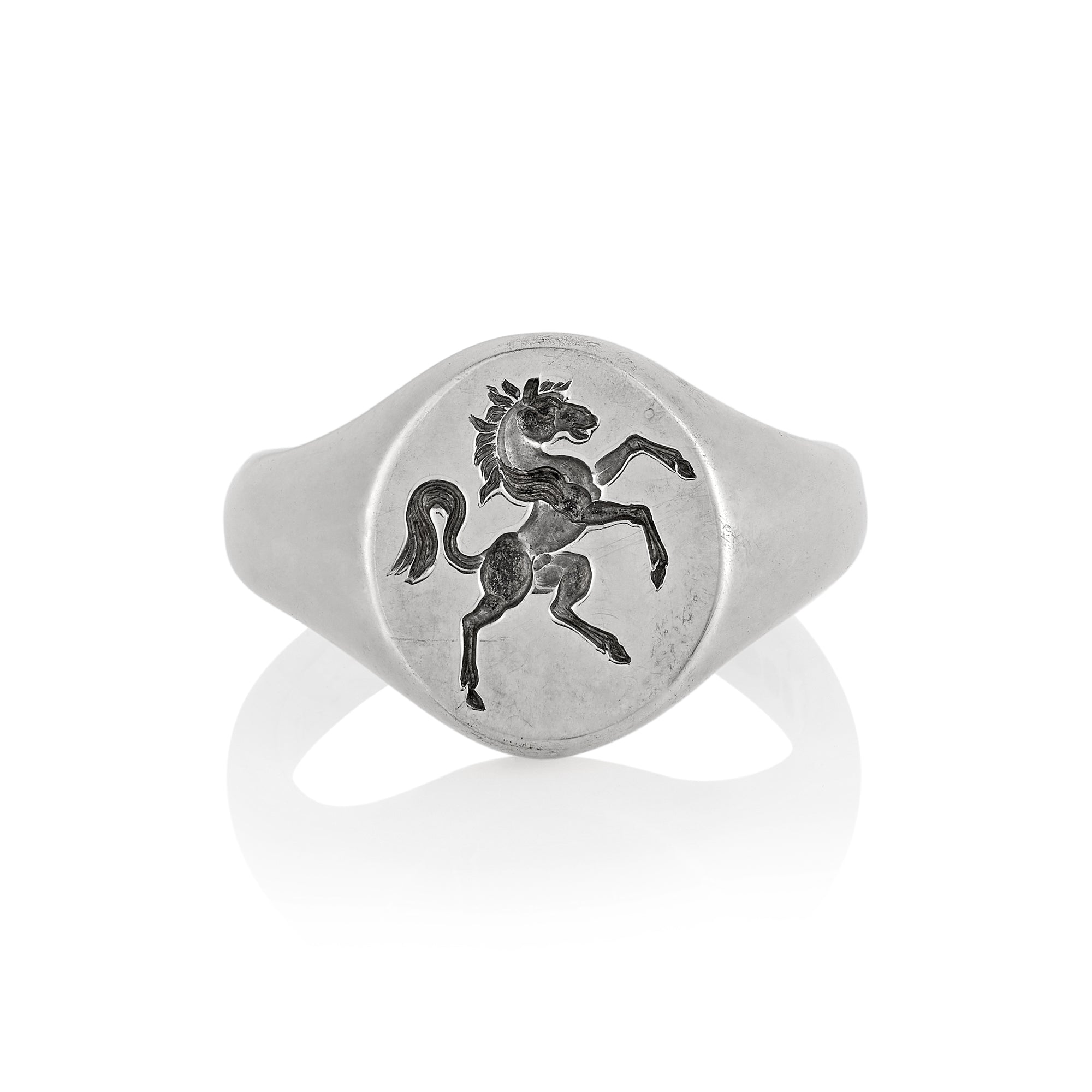 10.5 x 8.5mm Ladies Oxford Oval Signet Ring - Wildsmith Jewellery