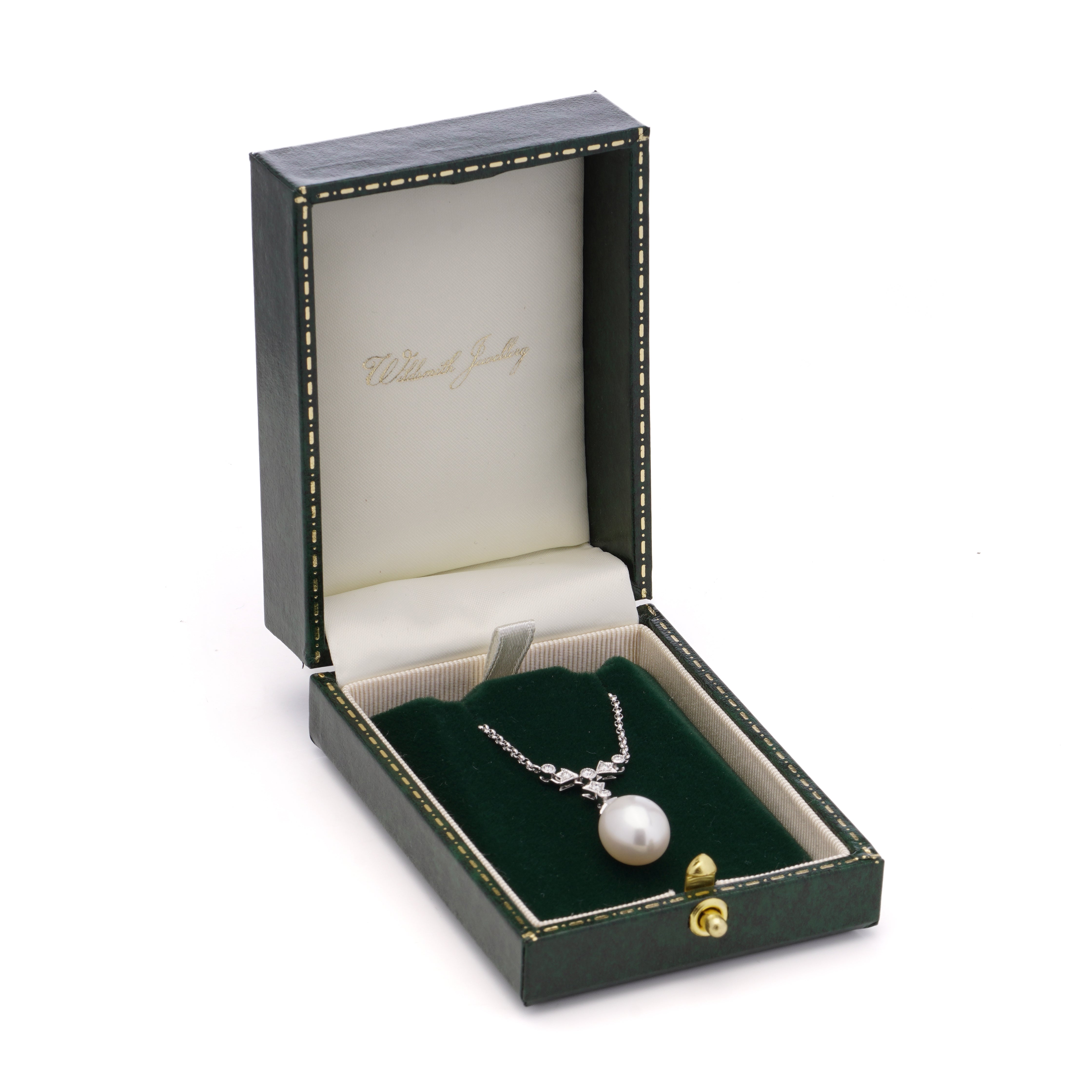Freshwater Pearl & Diamond Necklace - Wildsmith Jewellery