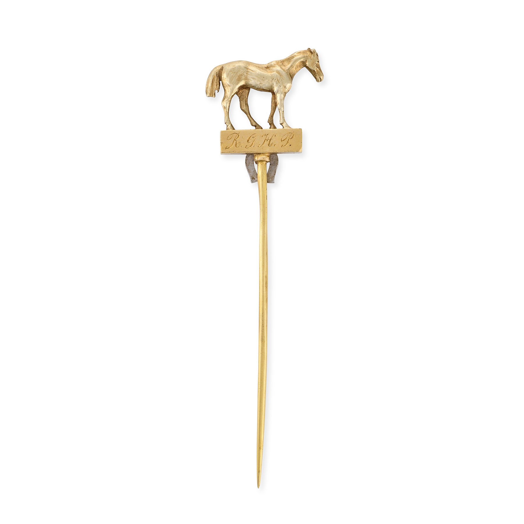 Antique 18ct Gold Horse Stickpin