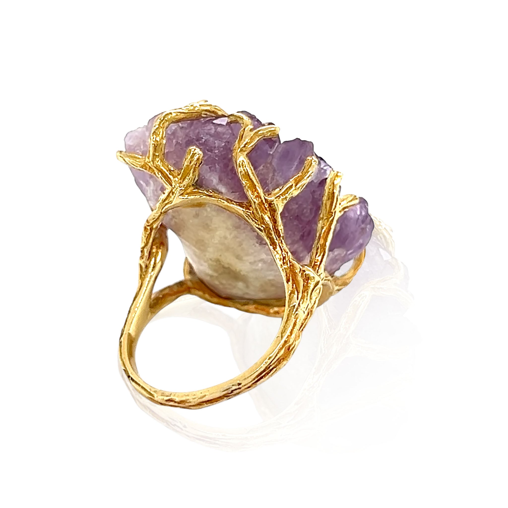 Amethyst Geode Ring, French - Wildsmith Jewellery