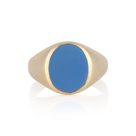 11 x 9mm Sardonyx Oxford Oval Signet Ring - Wildsmith Jewellery
