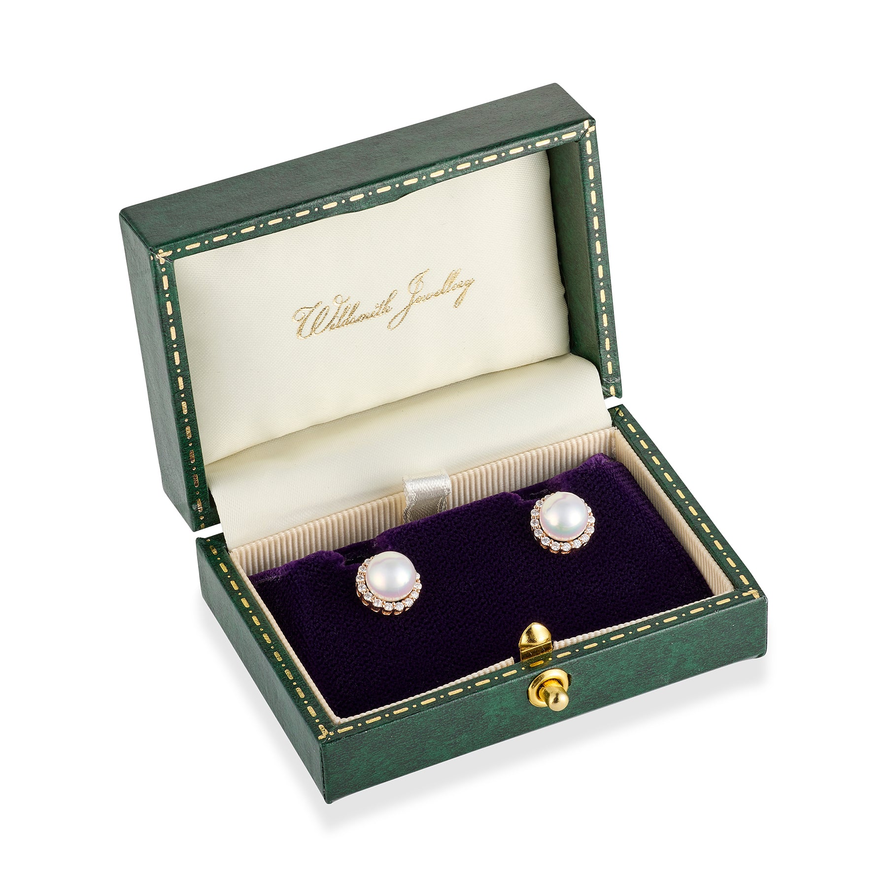 Rose Gold Akoya Pearl & Diamond Earrings