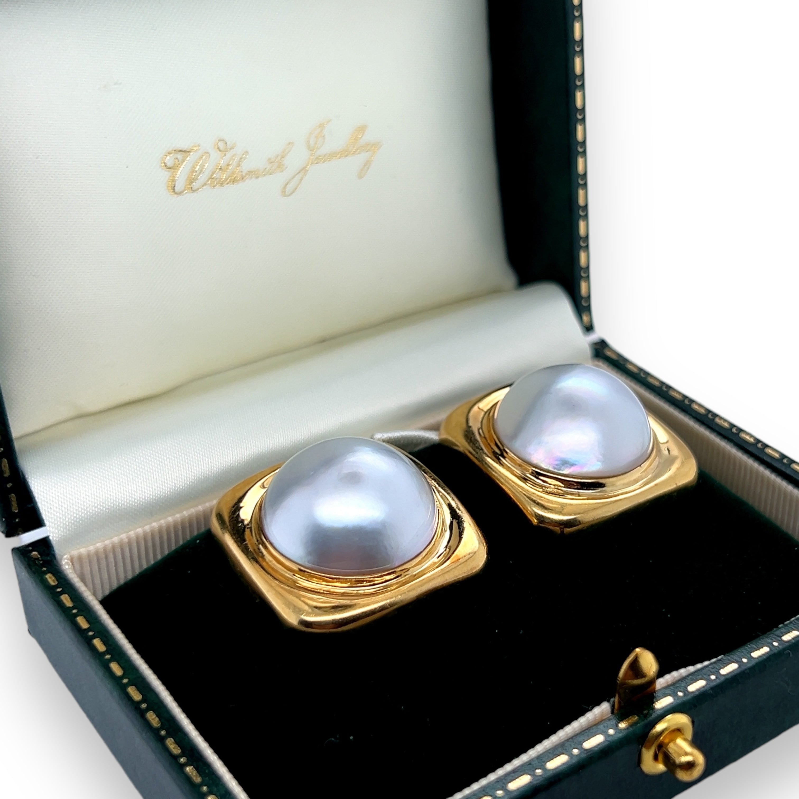 Mabé Pearl and Gold Earrings - Wildsmith Jewellery