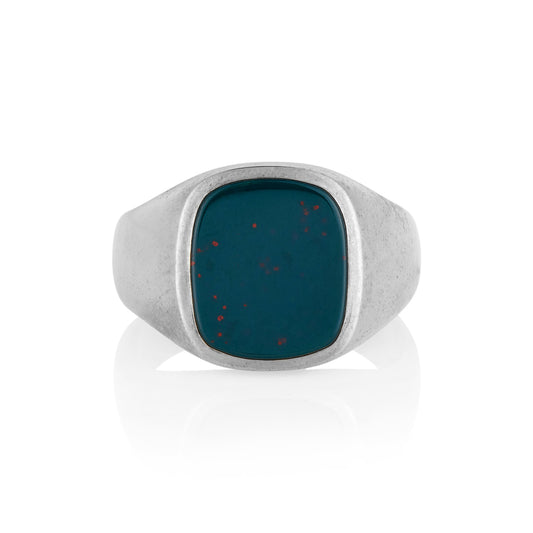 11 x 9mm Cushion Shaped Onyx Signet Ring - Wildsmith Jewellery