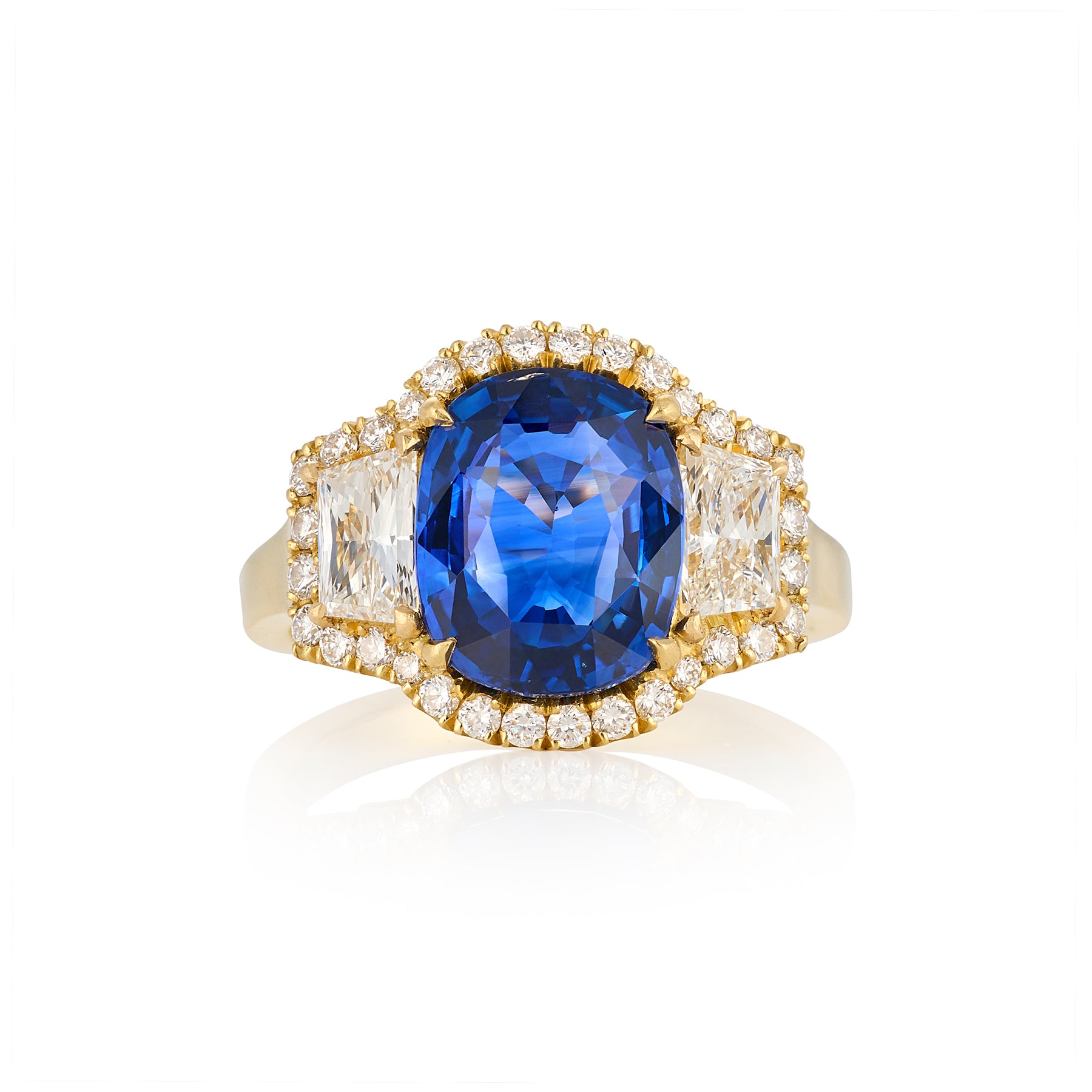 Ceylon Sapphire & Diamond Ring