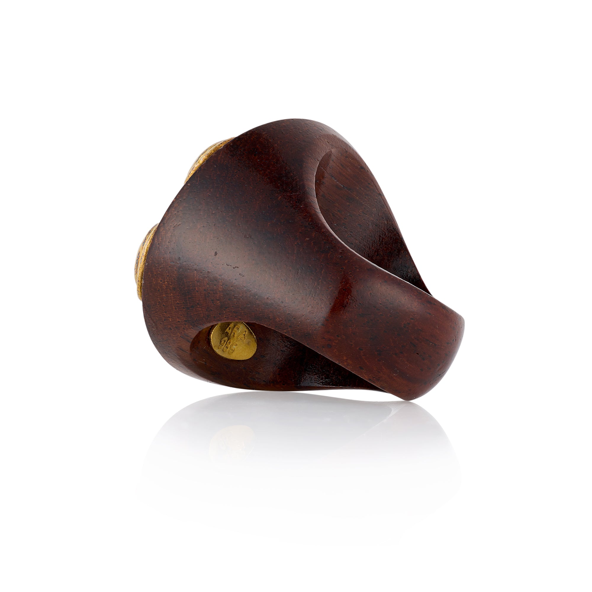 22ct Wooden Gemstone Ring - Wildsmith Jewellery