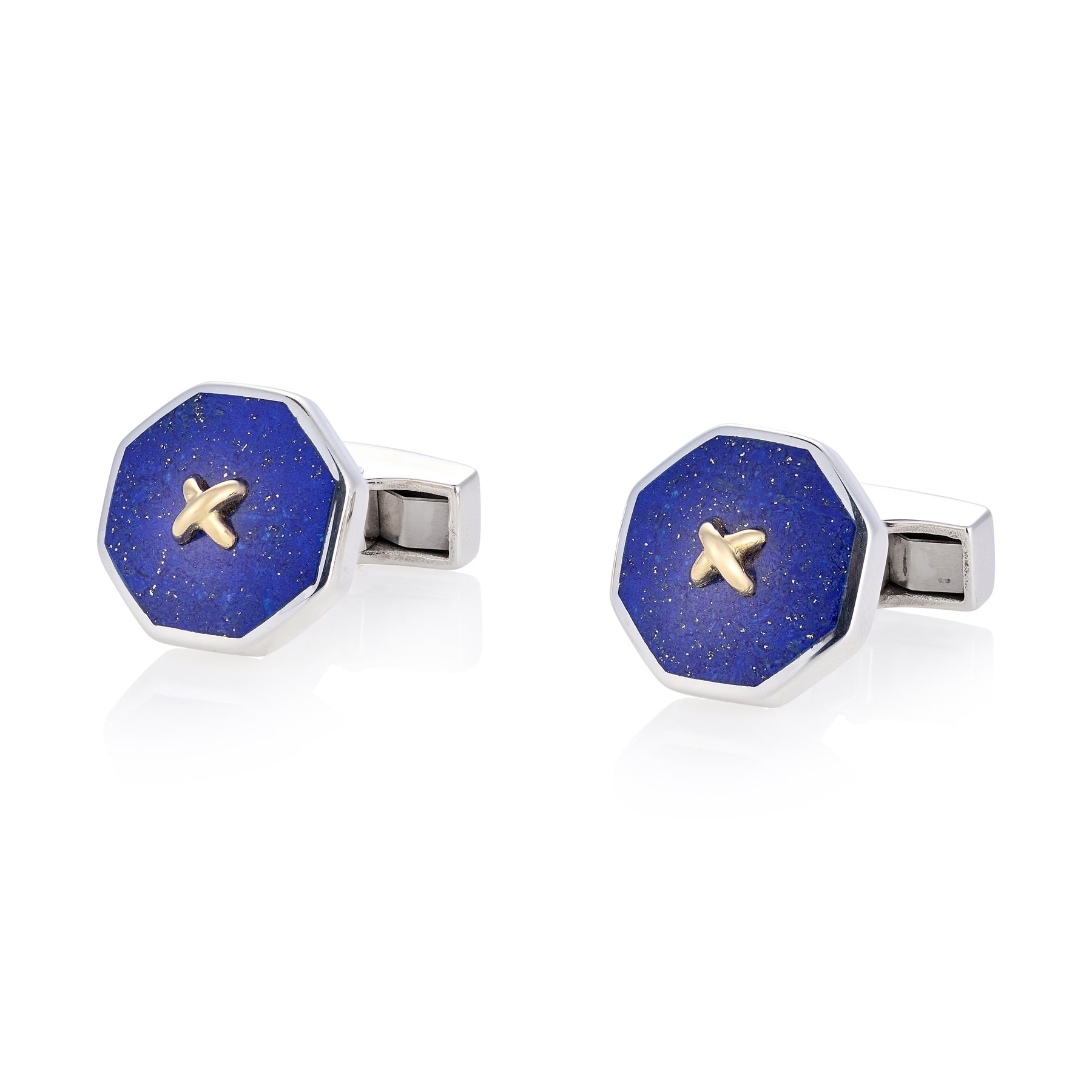 Lapis Lazuli & Gold Stitch Octagonal Dress Set