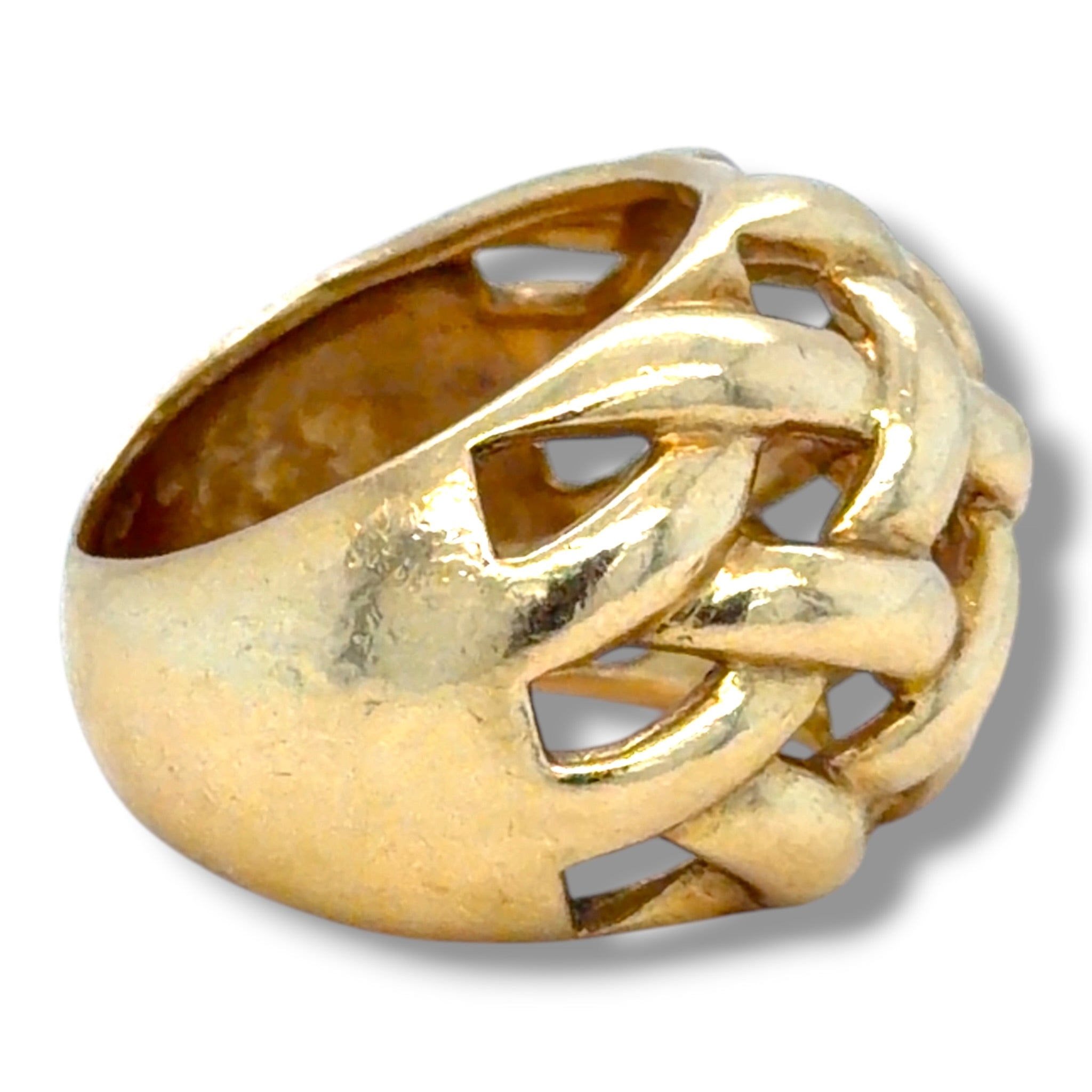 Vintage 18ct Gold Lattice Ring