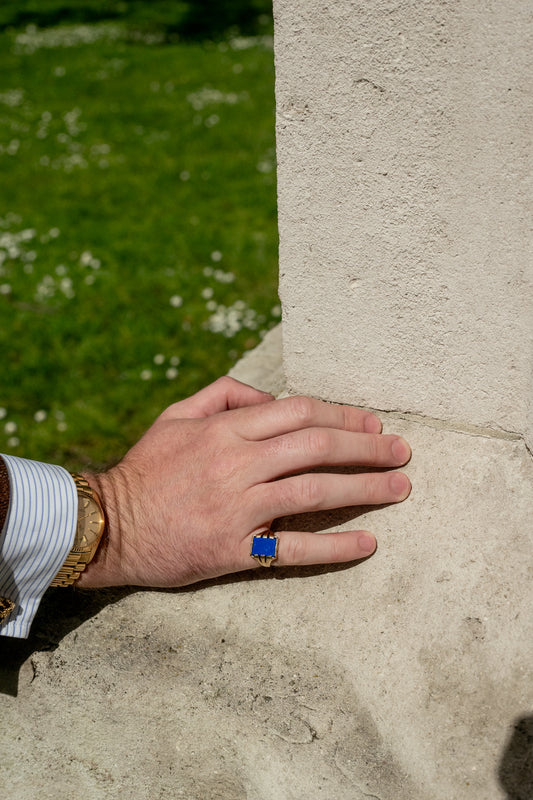 Gold & Lapis Lazuli Signet Ring - Wildsmith Jewellery