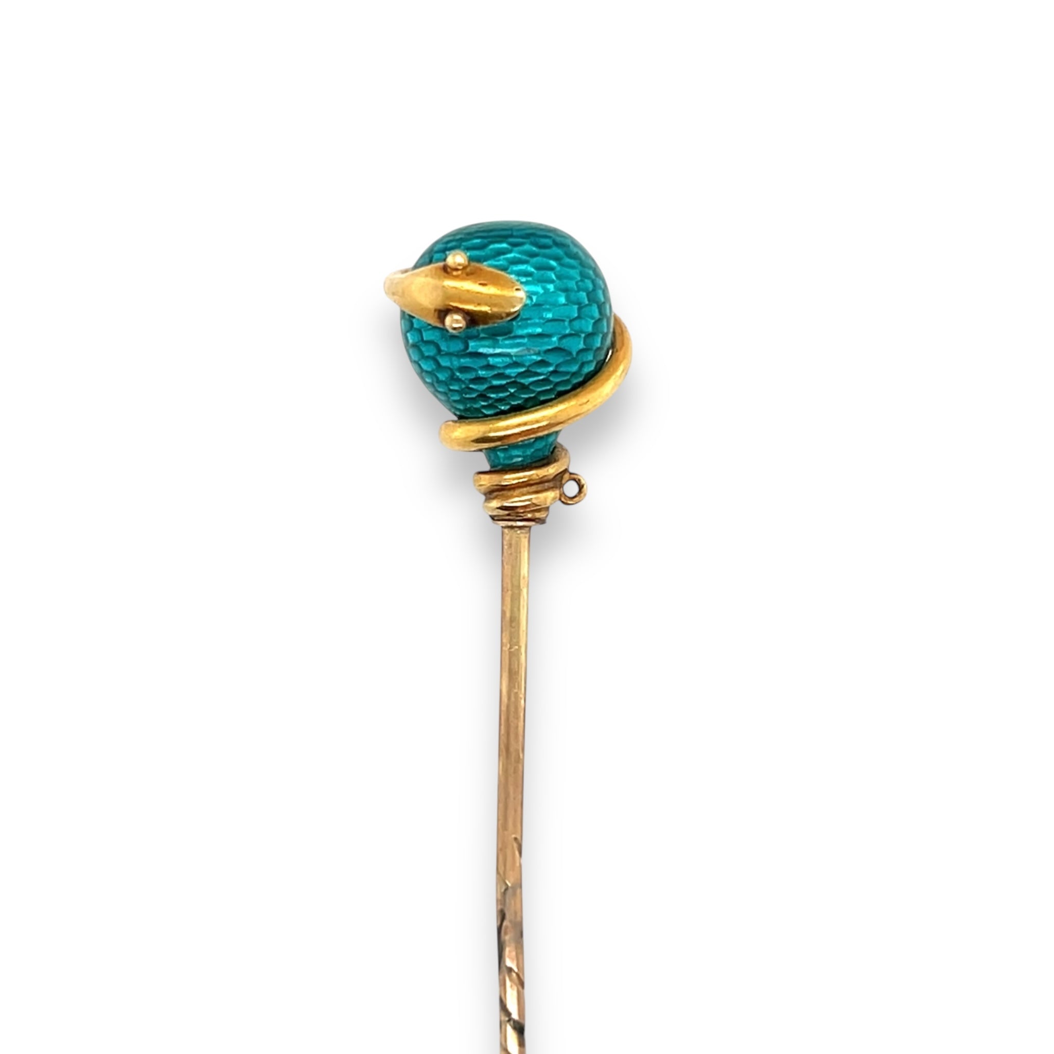Antique Enamel Serpent Stickpin - Wildsmith Jewellery