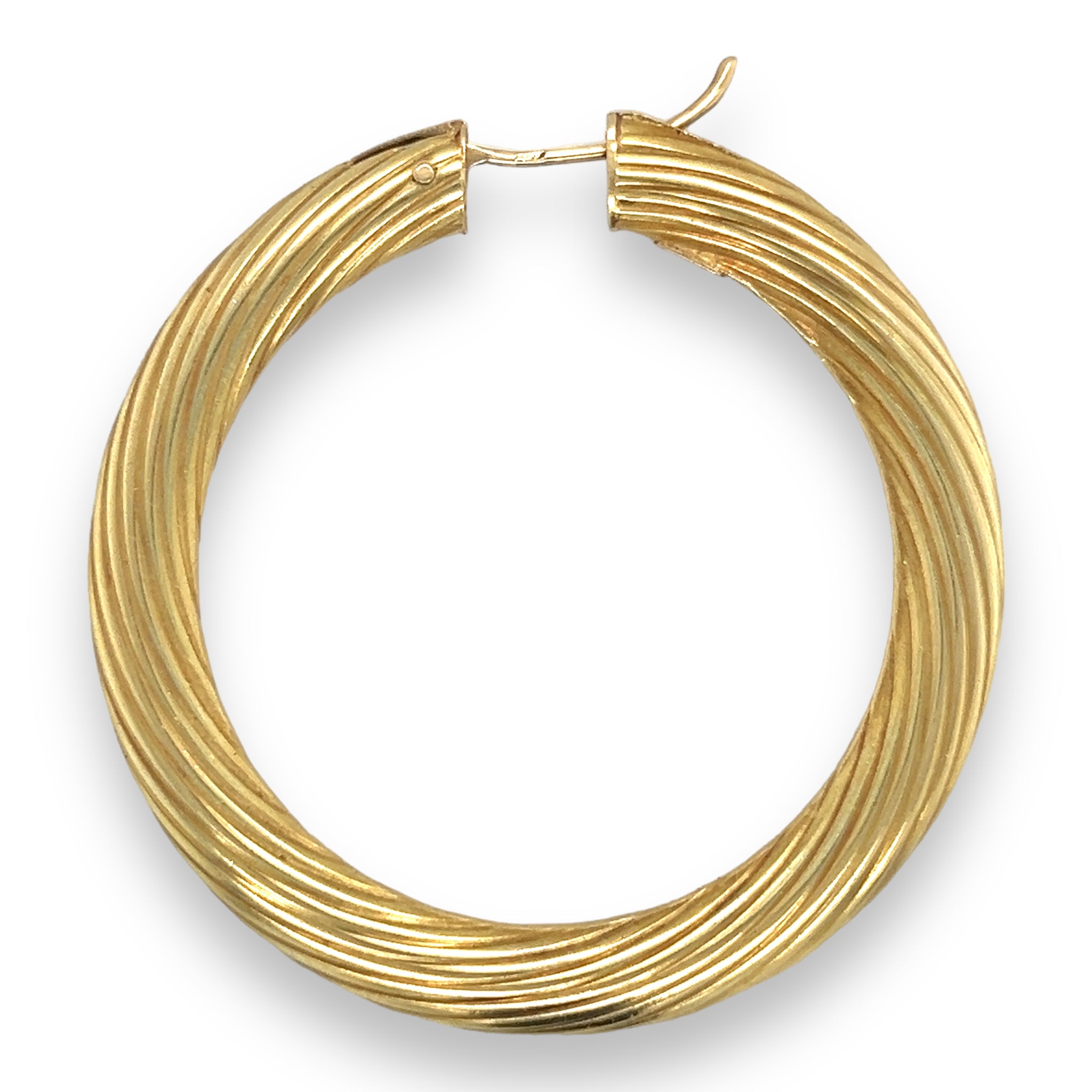 18ct Gold Large Hoop Earrings - Wildsmith Jewellery