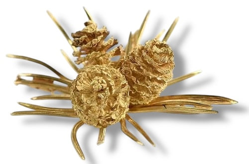 Hermes Paris, Vintage Pine Cone Brooch