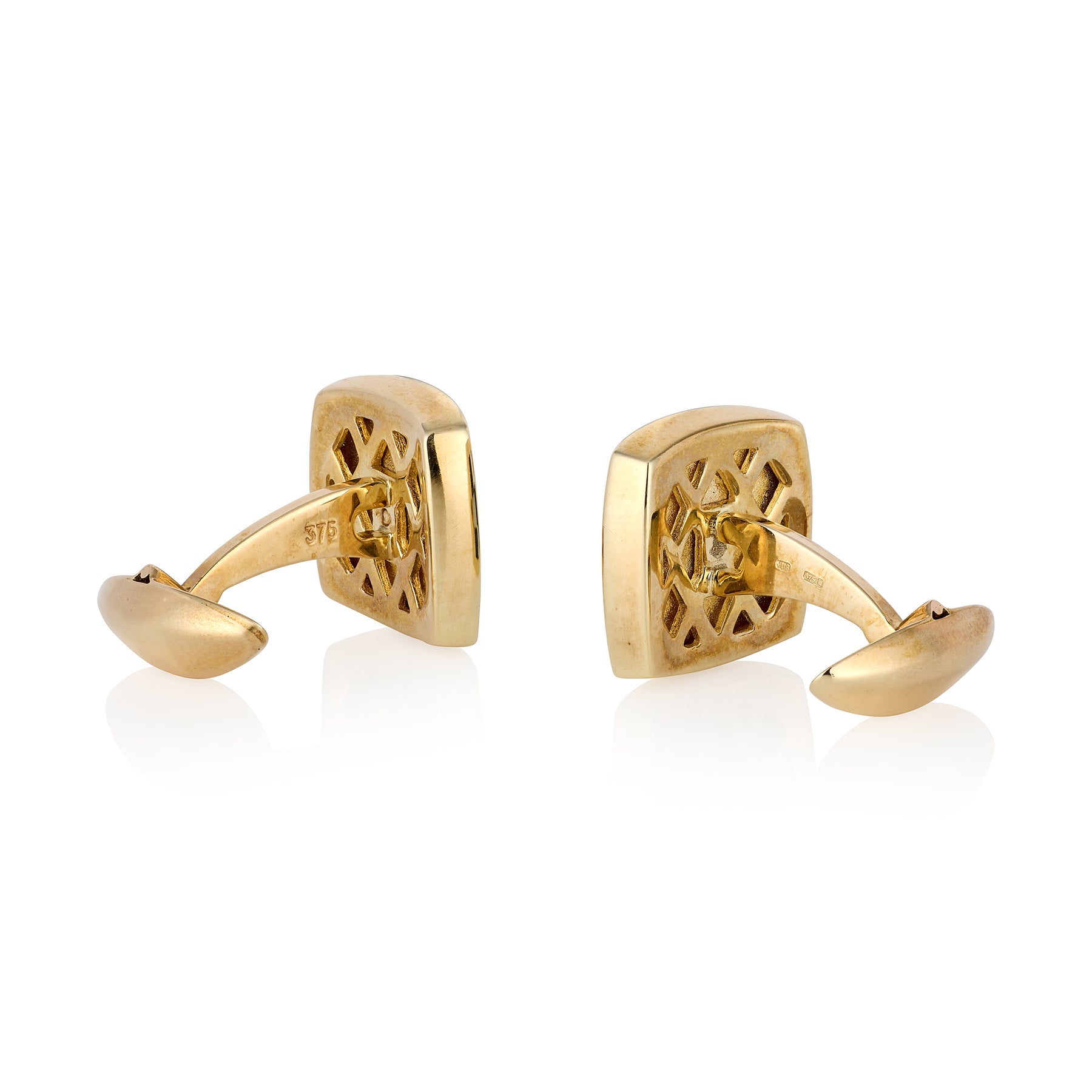 Onyx & Mother of Pearl Chequered Cufflinks - Wildsmith Jewellery