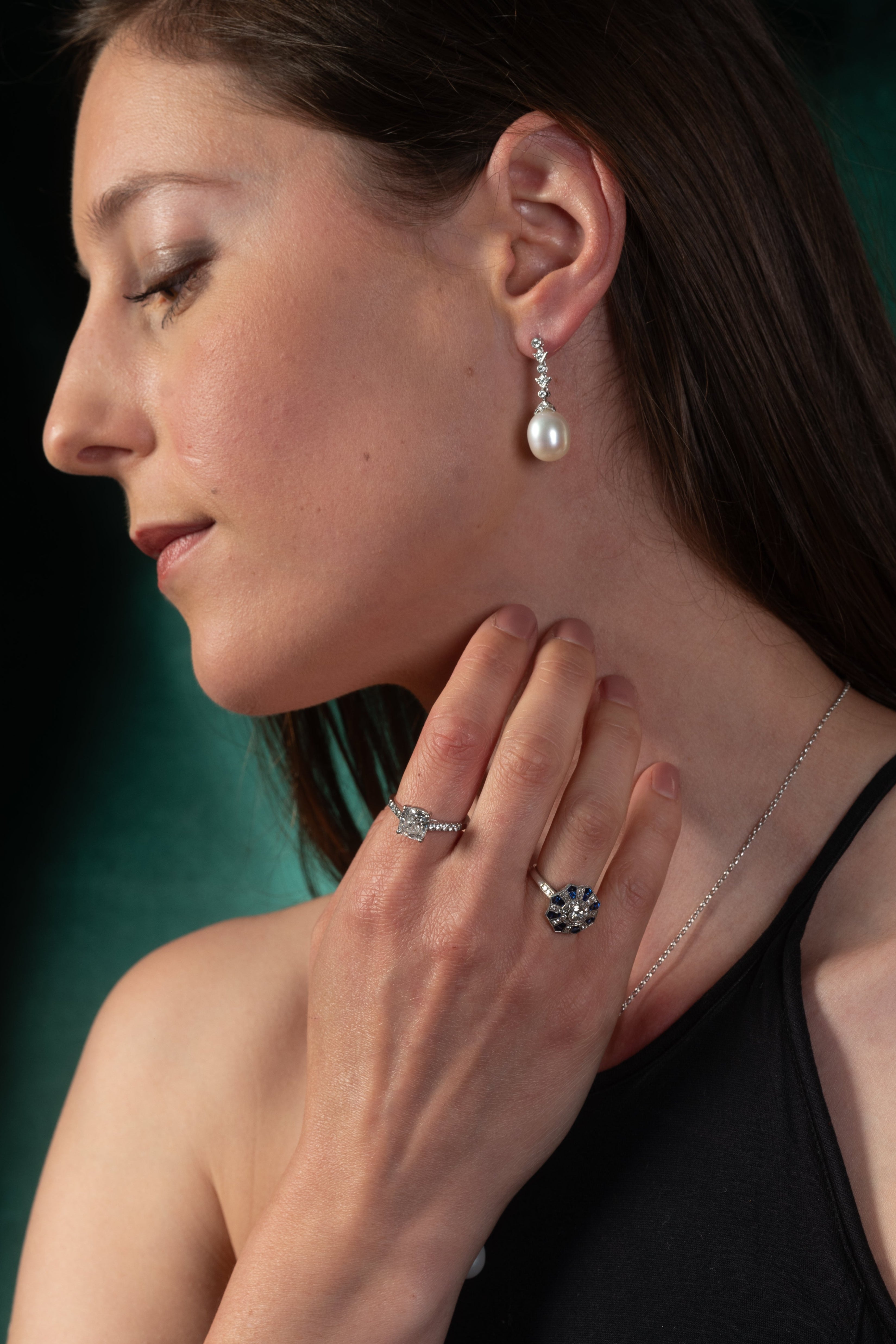 Pearl and Diamond Earrings - Wildsmith Jewellery