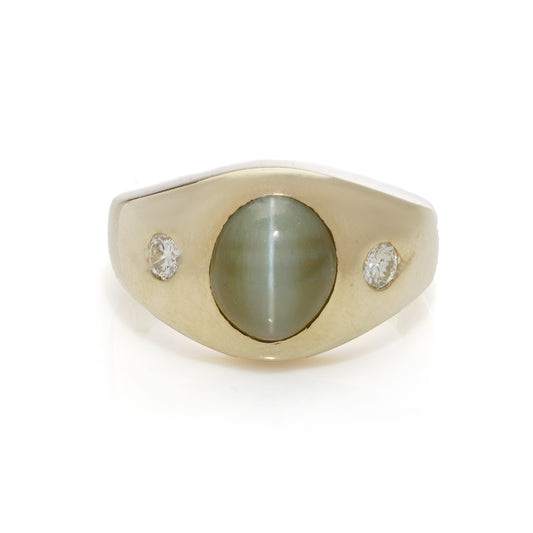 Chrysoberyl & Diamond Ring - Wildsmith Jewellery