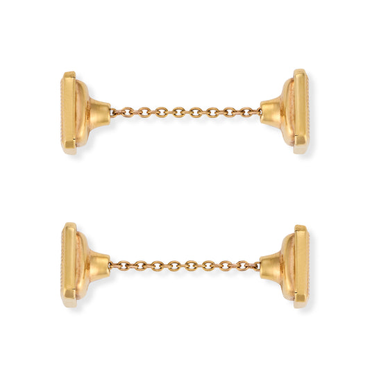 18ct Gold Cufflinks, French