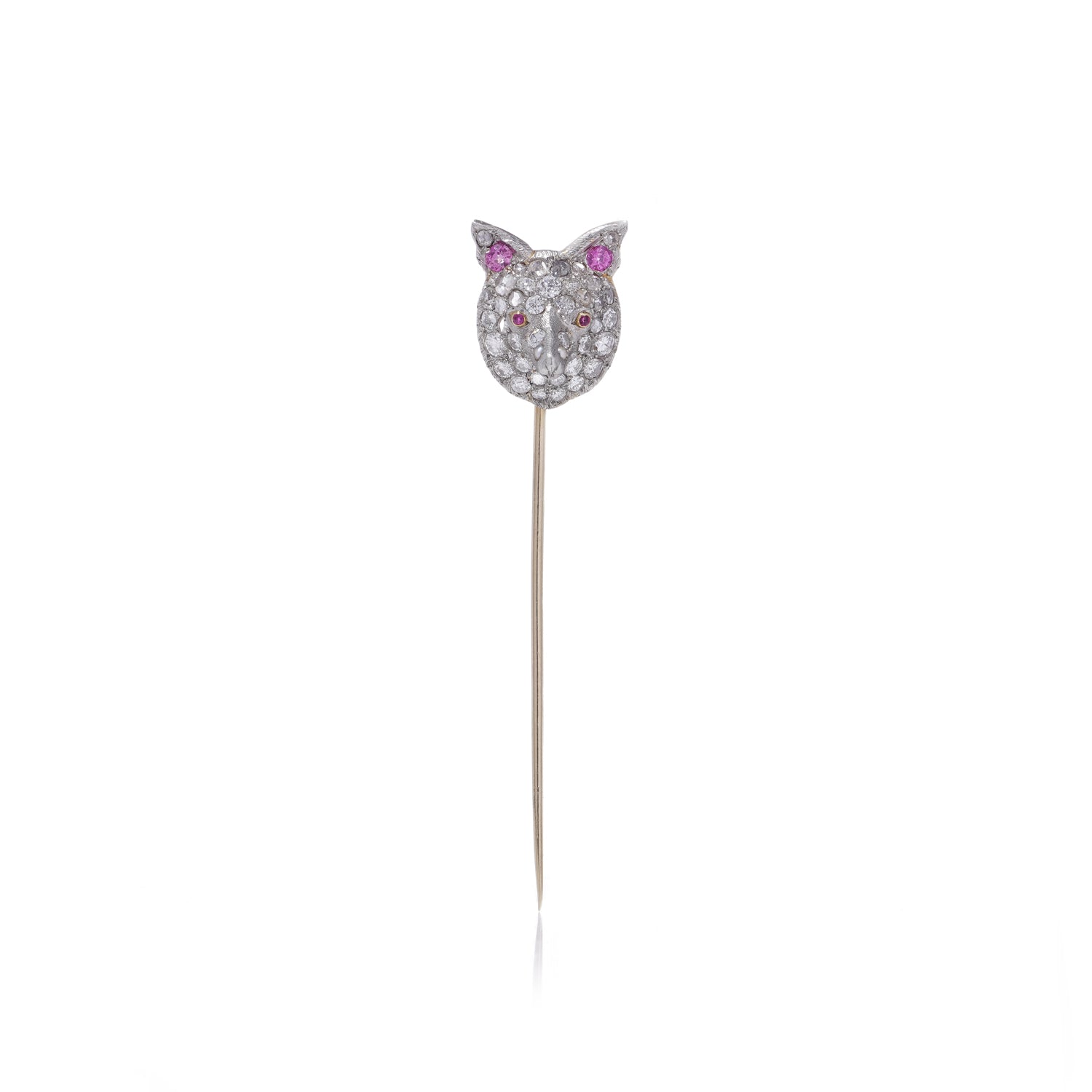 Sapphire & Diamond Fox Stickpin - Wildsmith Jewellery