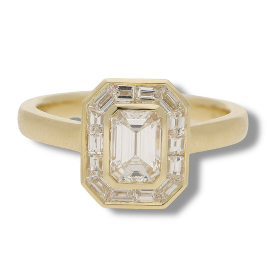 Art Deco Style Diamond Cluster Ring