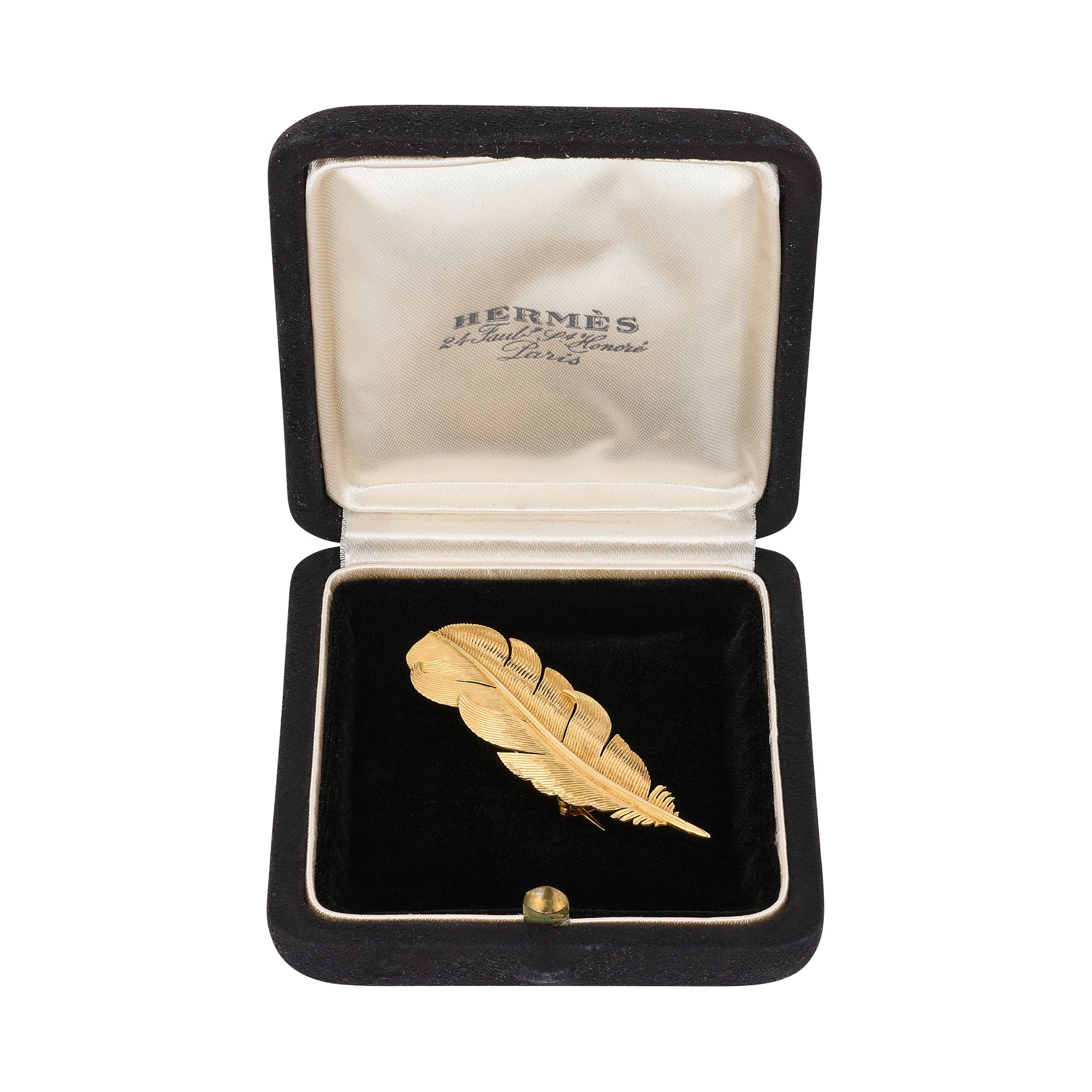 Hermes 18ct Gold Feather Brooch, 1950's - Wildsmith Jewellery