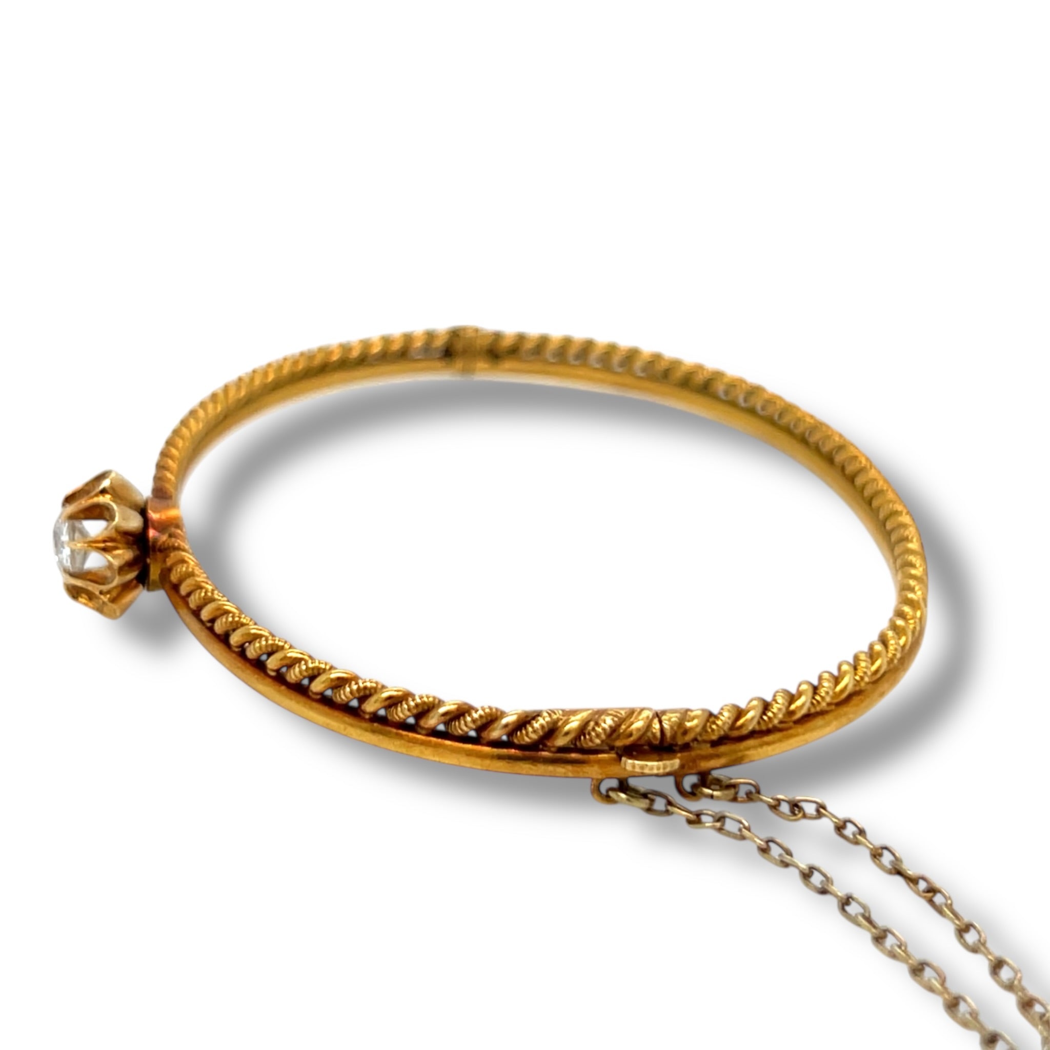 Victorian Old Mine Cut Diamond Bangle - Wildsmith Jewellery