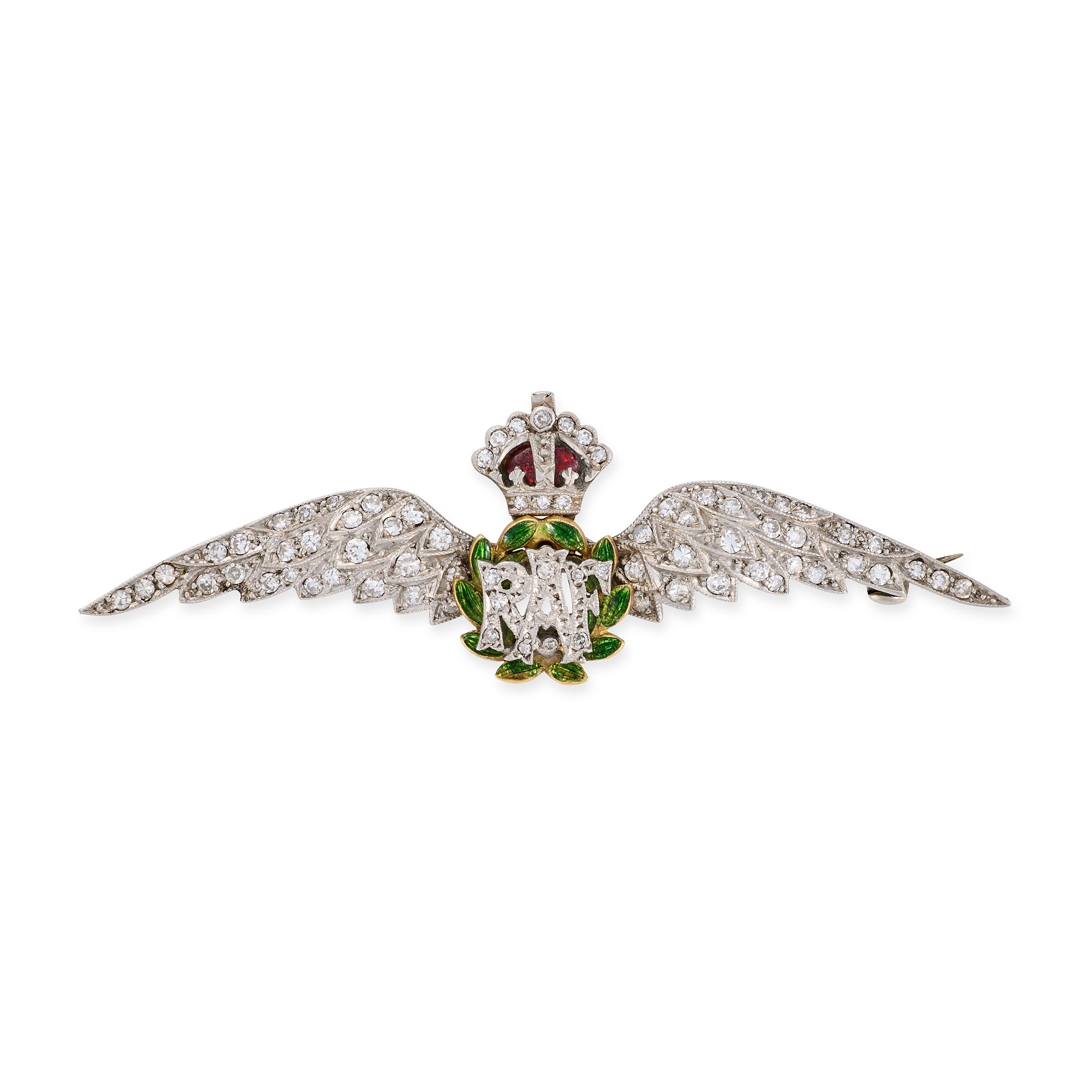 Art Deco Royal Air Force Diamond Sweetheart Brooch - Wildsmith Jewellery