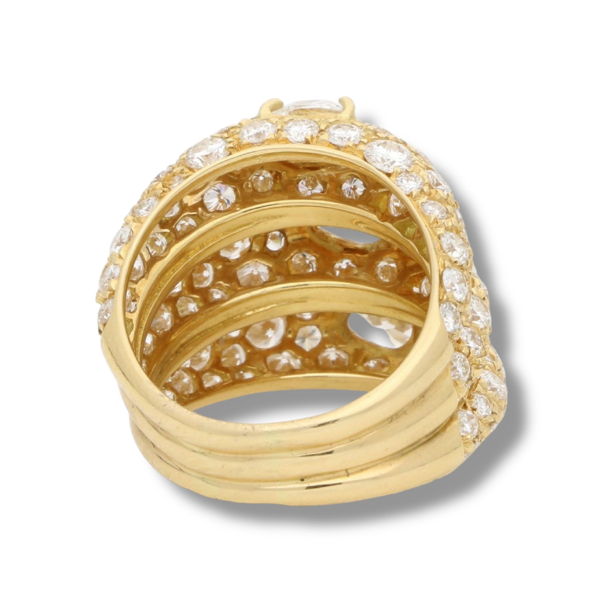 Vintage Pear Cut Diamond Cocktail Ring