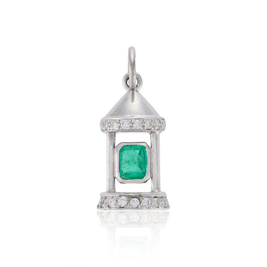 Emerald & Diamond Lantern Charm by Adler - Wildsmith Jewellery