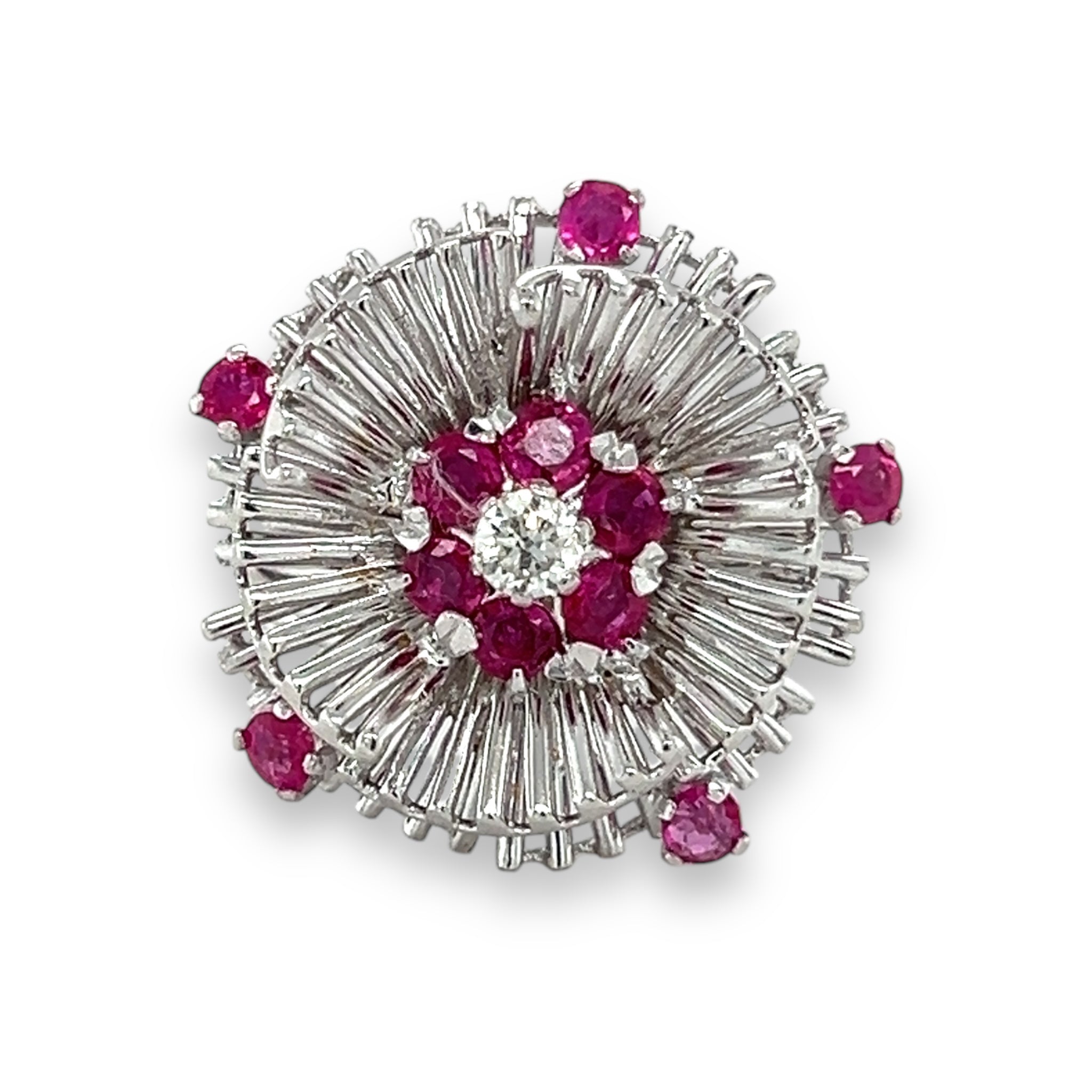 1970's Pink Sapphire & Diamond Ring by Sannit & Stein for Kutchinsky - Wildsmith Jewellery