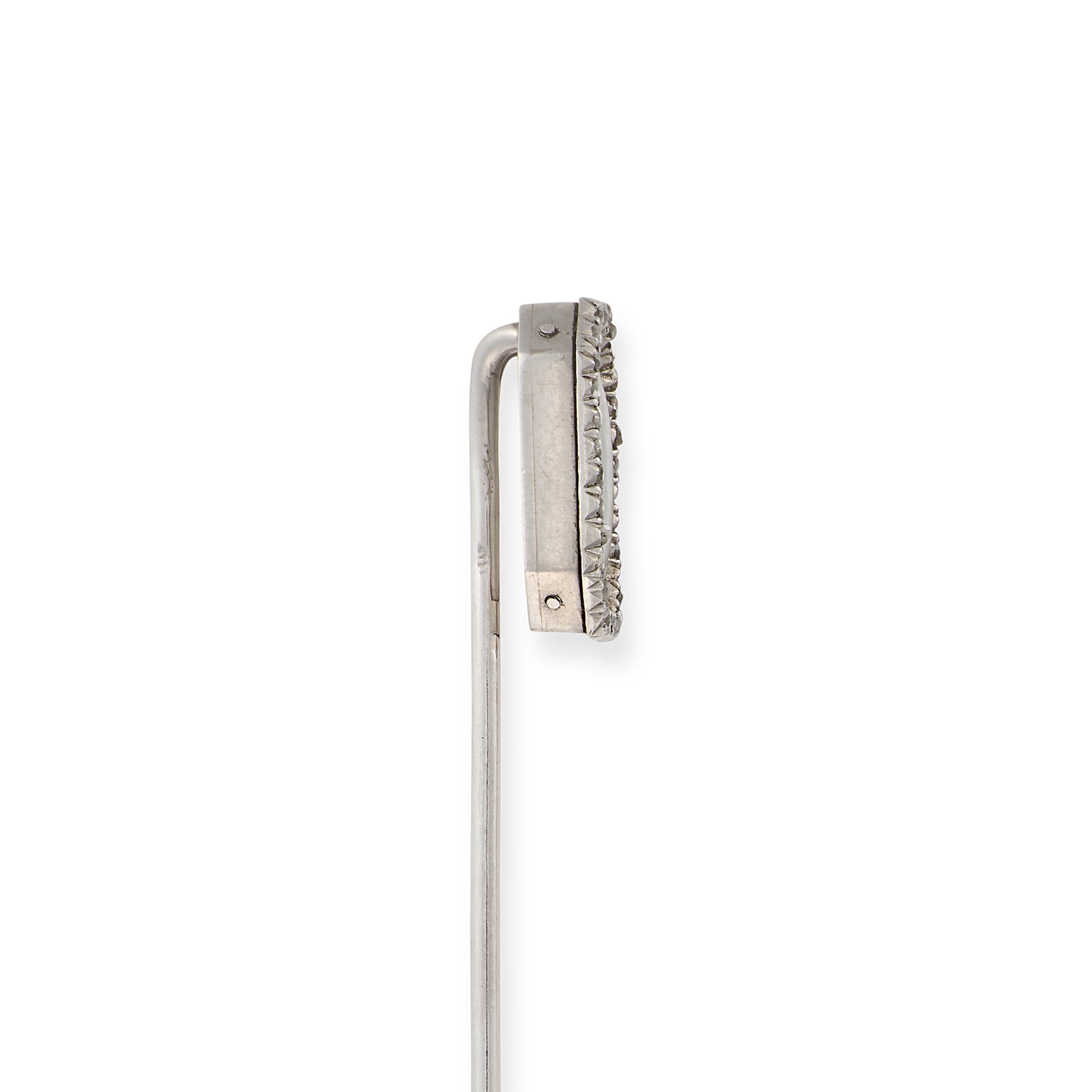 Ceramic & Diamond Cherub Miniature Stickpin, probably by Fernand Paillet - Wildsmith Jewellery
