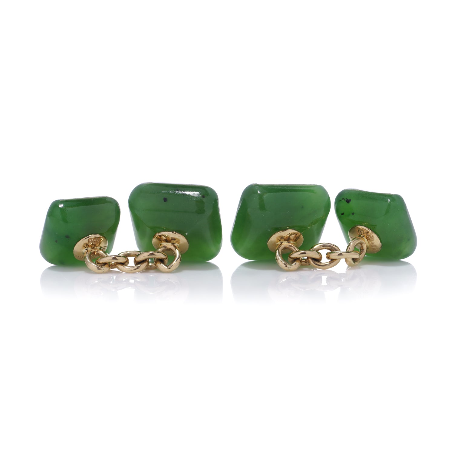Ruby & Nephrite Jade Cufflinks - Wildsmith Jewellery