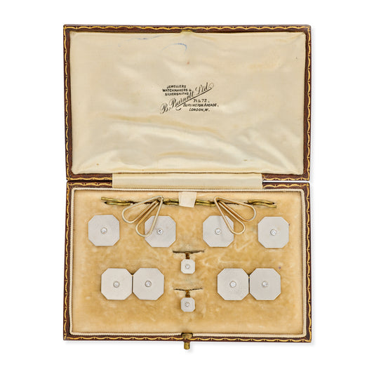 1920’s Platinum, 18ct Gold & Diamond Dress Set - Wildsmith Jewellery