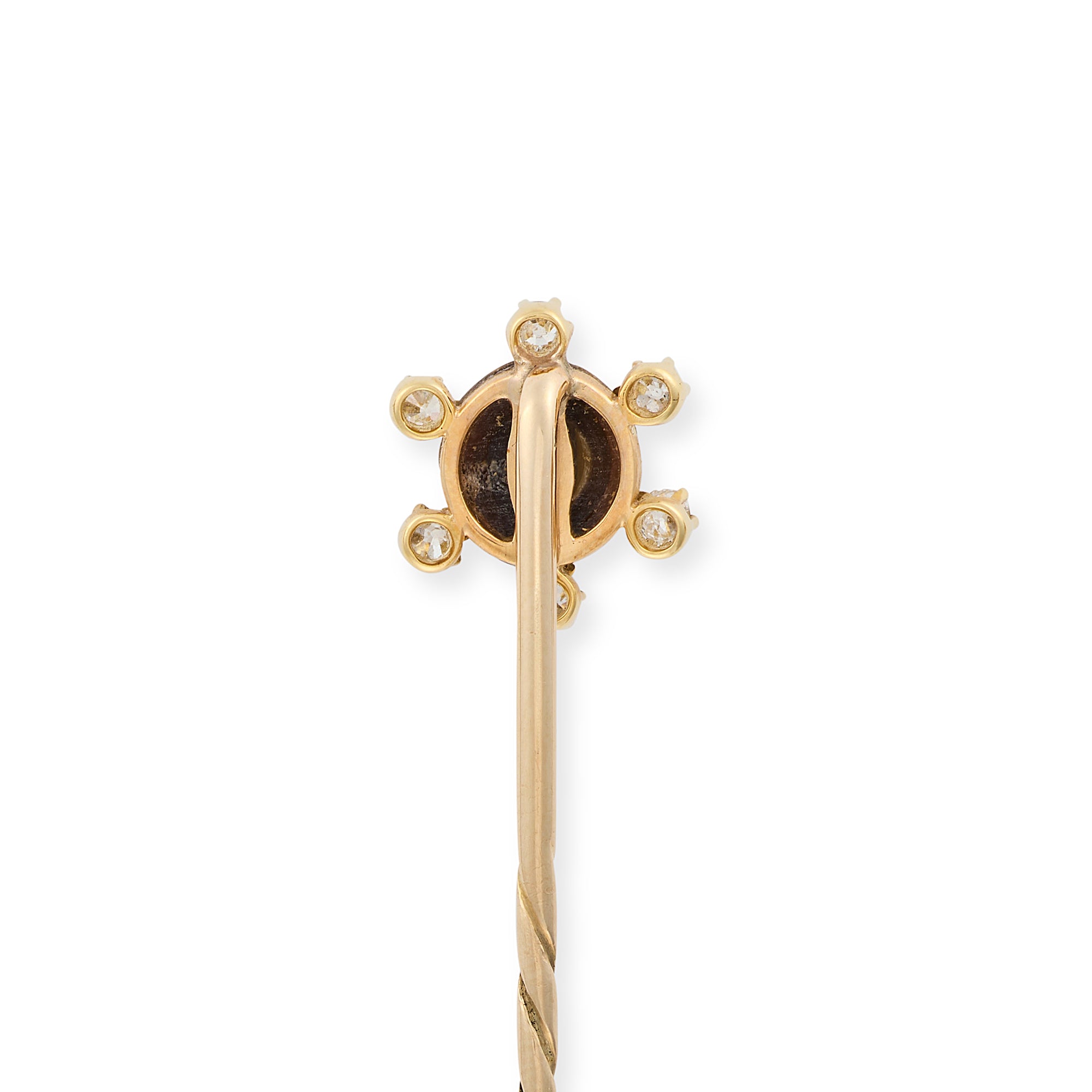 Victorian Tahitian Pearl and Diamond Stickpin - Wildsmith Jewellery