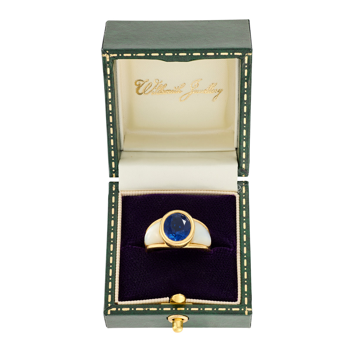 Vintage Sapphire & Mother of Pearl "Nadia" Ring by Mauboussin Paris - Wildsmith Jewellery